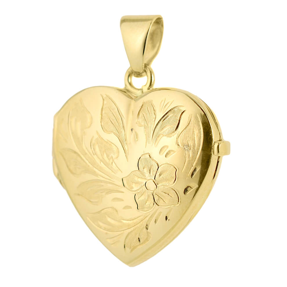 PENDENTE CUORE PORTA FOTO IN ORO ART. PENFOTO1