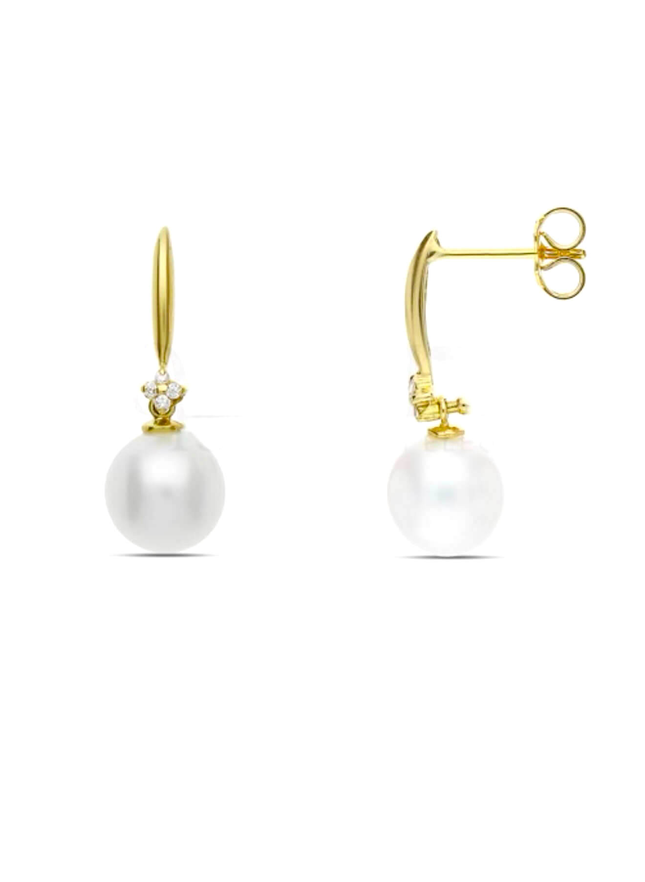 Orecchini perle oro giallo e zirconi art. ORPE10