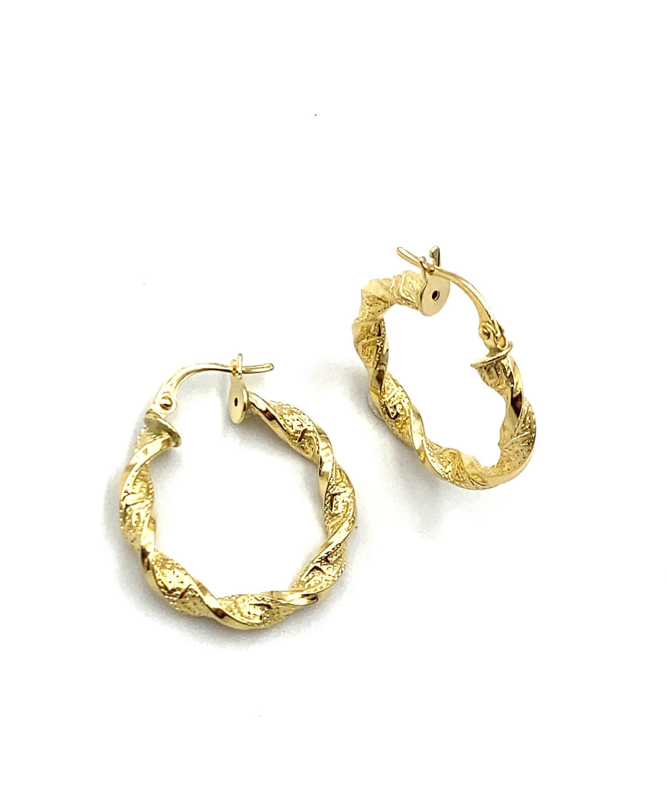 Orecchini a cerchio Torchon in oro giallo Art. ORCE01-3