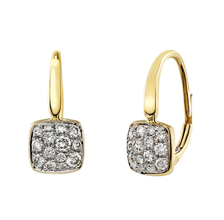 Orecchini  punto luce in oro e diamanti SETA Art. GF33079EC