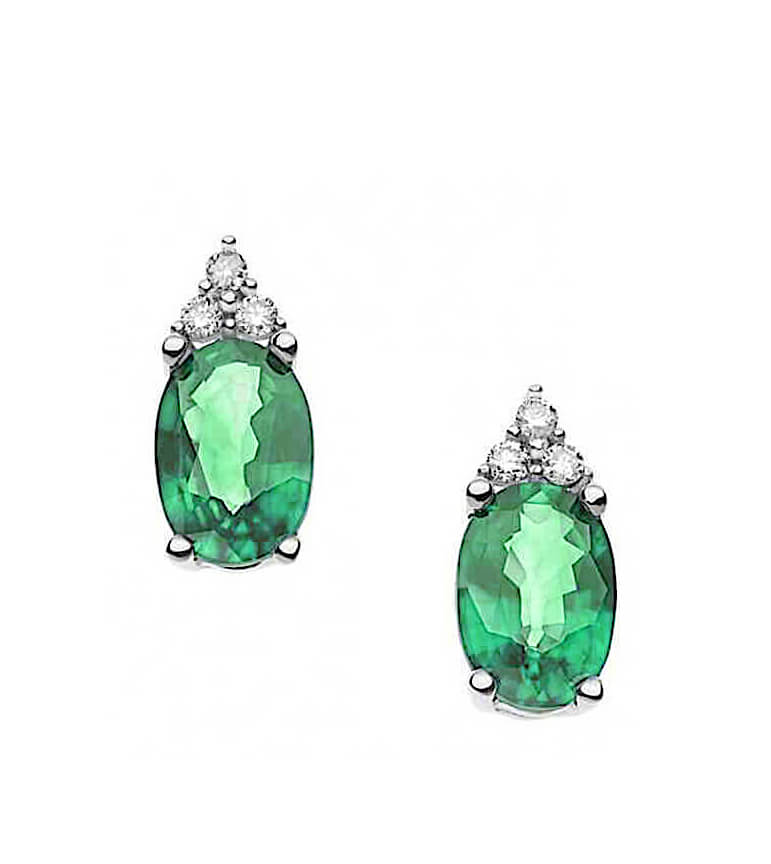 Orecchini smeraldi oro bianco GEMME ART. ORB777
