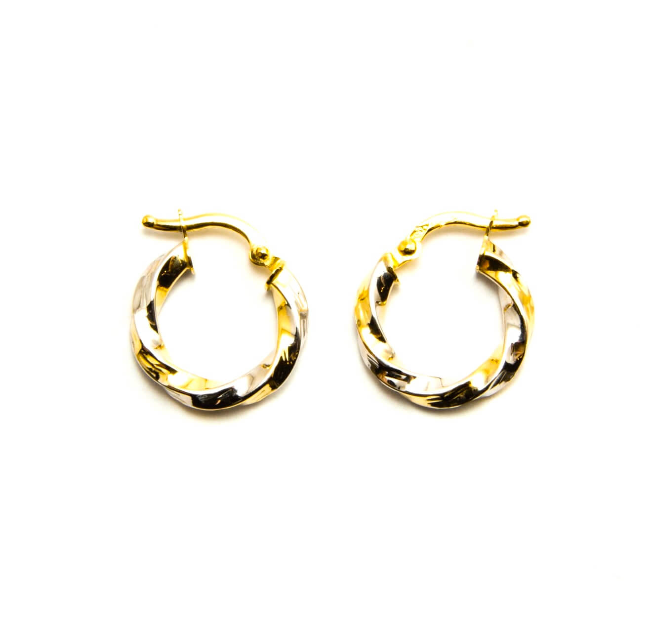 Orecchini a cerchio Torchon in oro giallo Art. ORCE02-1-1