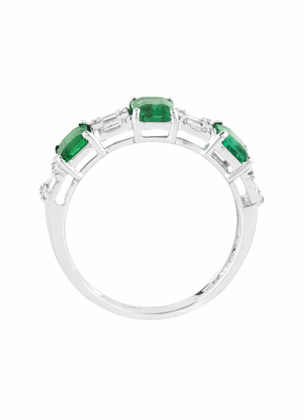 Anello veretta di smeraldi e diamanti art. 134760 Anello veretta di smeraldi e diamanti art. 134760